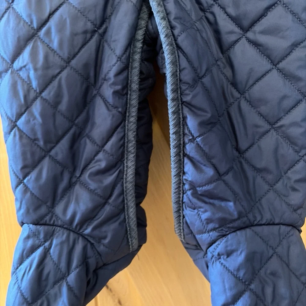 Ralph Lauren Baby Quilted Snowsuit 9M Navy Hooded One-Piece Bunting Unisex